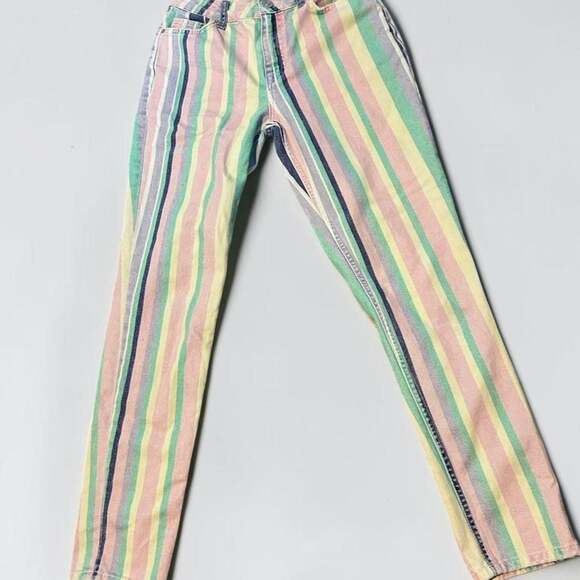 BDG Denim - BDG Urban Outfitters Pastel Rainbow Stripe Skinny Jeans